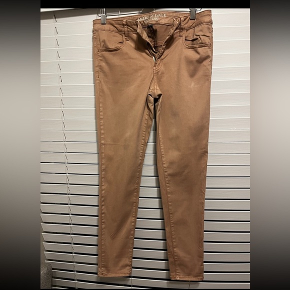 American Eagle pastel pink stretchy pants - Picture 3 of 15